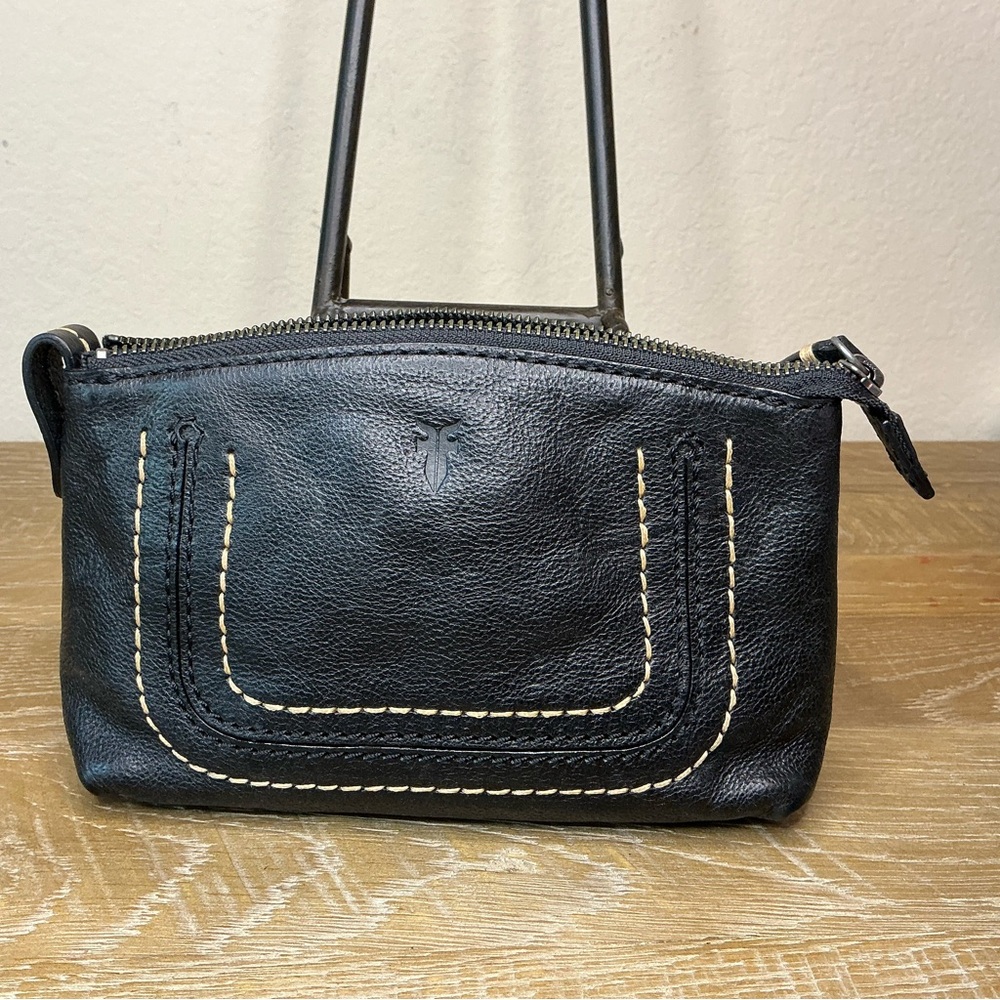 Frye Black Leather Anna Travel Pouch NWT